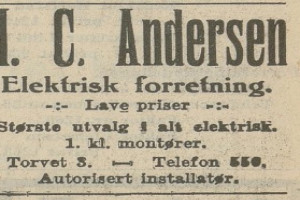 Bilde av H. C. Andersen elektrisk forretning og installatør